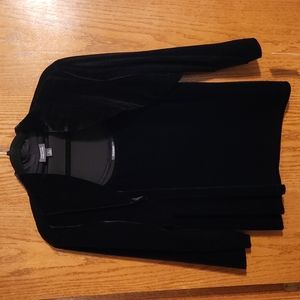 Dressbarn Black Velvet Size L  Bolero/Shrug and Tank Set NWT